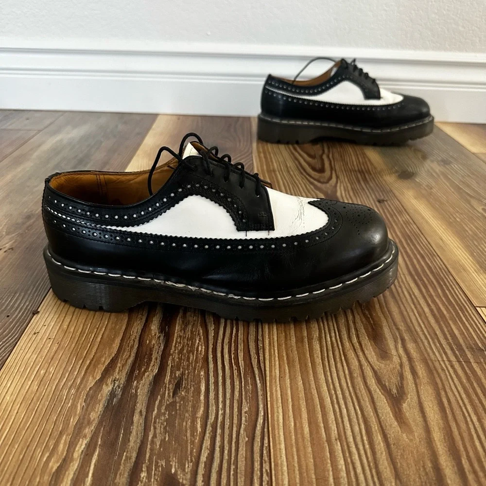 Dr Martens Bex 3989 Wingtip Brogue Mens 10 Leather Platform Made In England